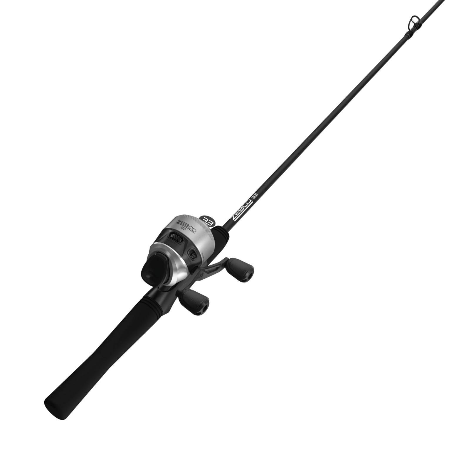 Zebco 33 Spincast Reel and Fishing Rod Combo, 6-Foot 2-Piece Fiberglass Rod with EVA Handle, Quickset Anti-Reverse Fishing Reel with Bite Alert