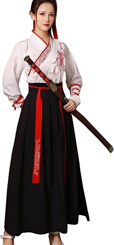 Lazutom Women's Chinese Hanfu Dress Ancient Tang Dynasty Cosplay Women Martial Arts Fancy Dress