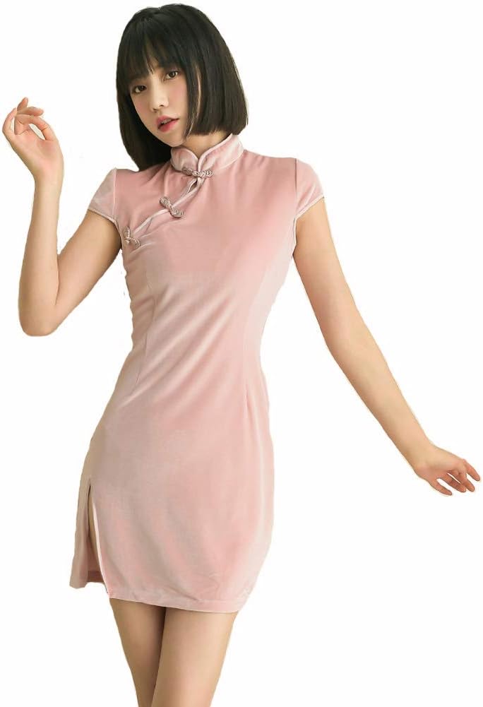 Sexy Chinese Cheongsam Mini Dress Cheongsam Lingerie for Women Cosplay Qipao Dress