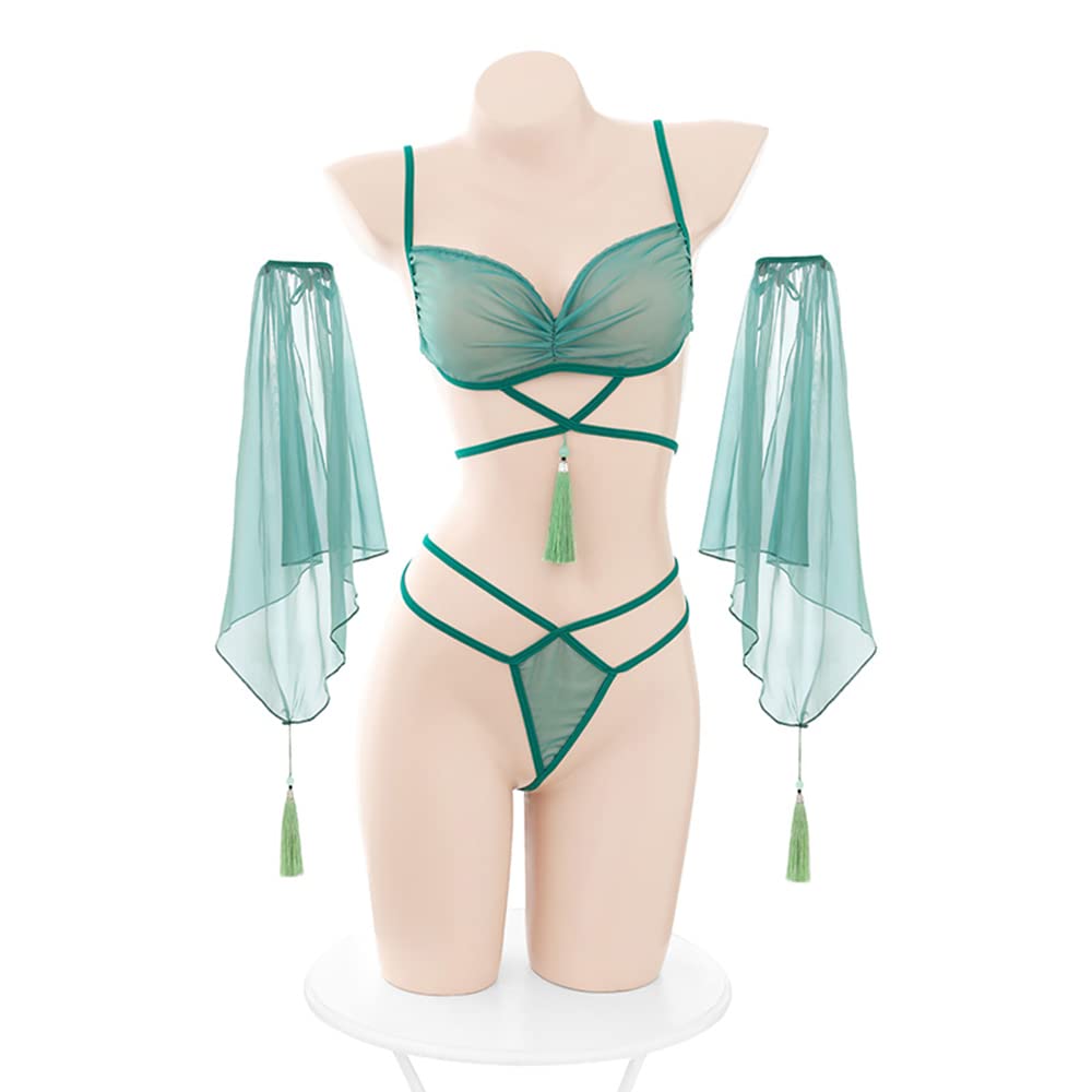 SINROYEE Women's Sexy Asian RolePlay Suit Cosplay Hanfu Cheongsam Dress Anime Lingerie Costumes