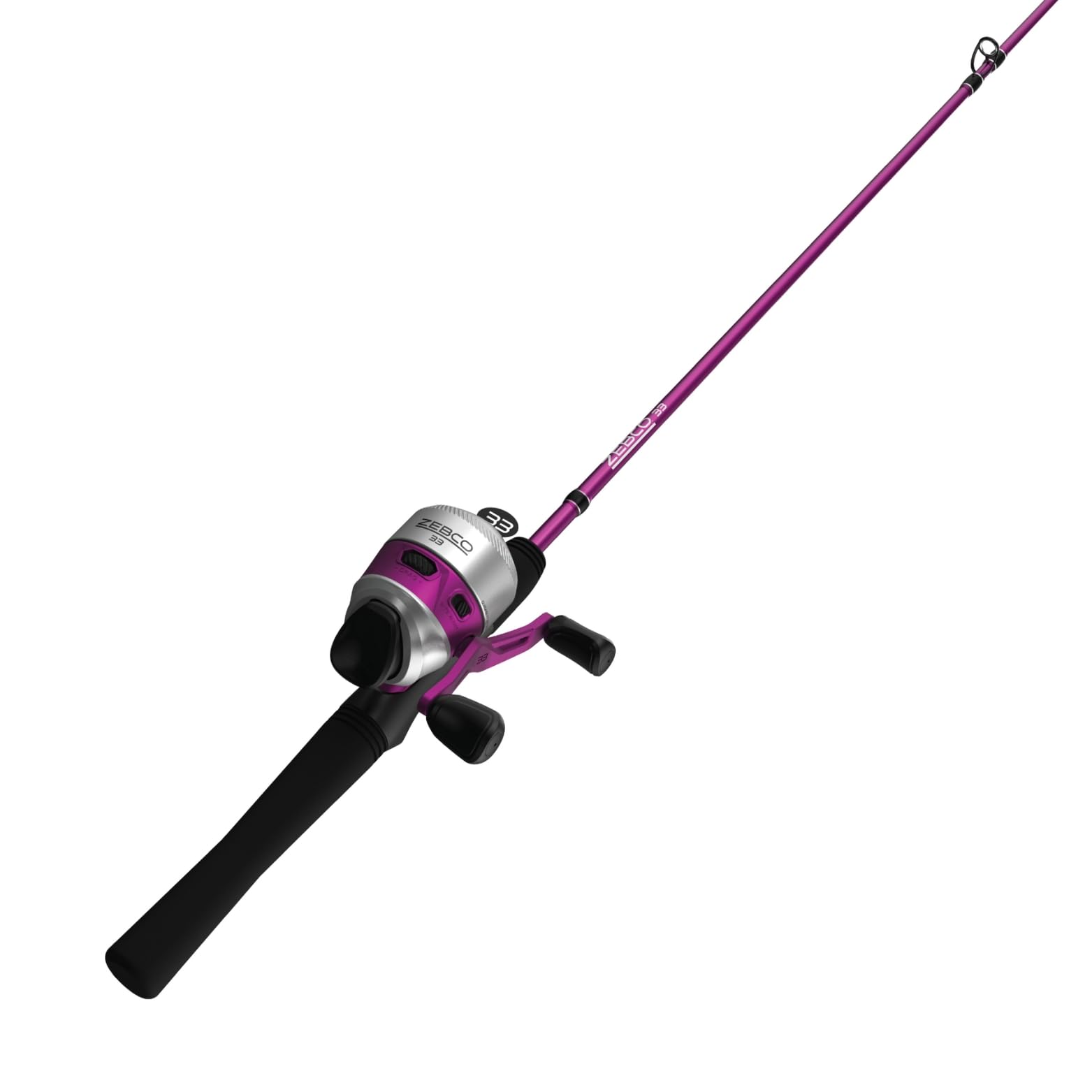 Zebco 33 Spincast Reel and Fishing Rod Combo, 6-Foot 2-Piece Fiberglass Rod with EVA Handle, Quickset Anti-Reverse Fishing Reel with Bite Alert