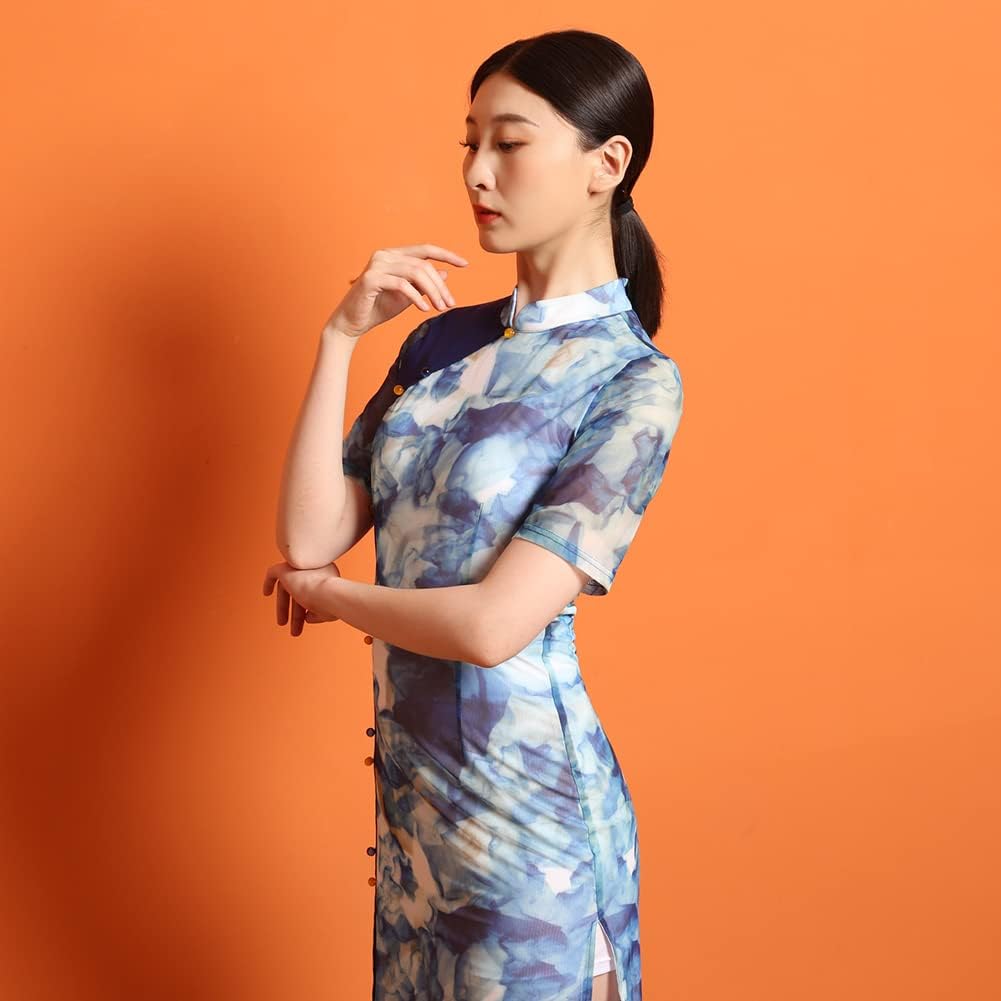 ROYAL SMEELA Qipao Dress for Women - Cheongsam Dress With Mandarin Collar and Slit - Chinese Traditional Clothes
