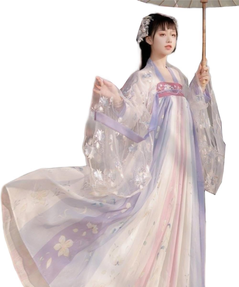 Traditional Chinese Hanfu Costume, Tang Dynasty Long Dress, Skirt Outfit for Women's Cosplay, Stage, Photography