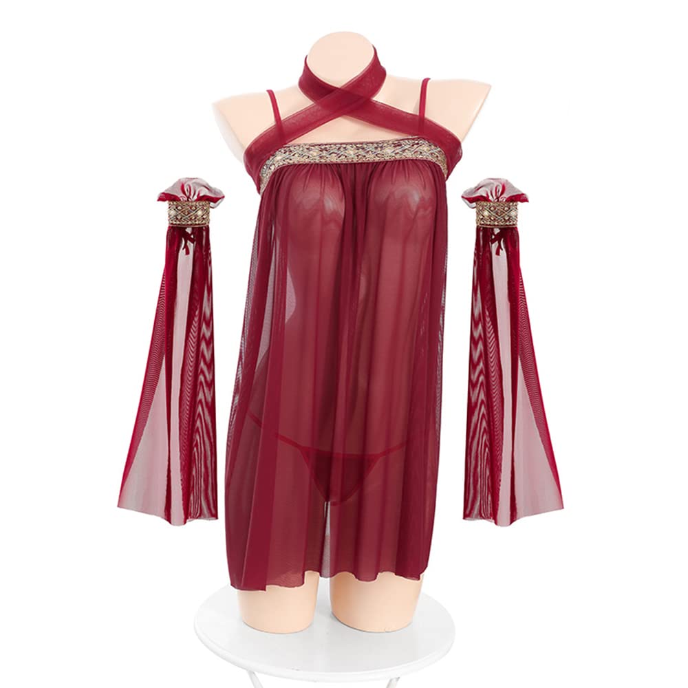 SINROYEE Women's Sexy Asian RolePlay Suit Cosplay Hanfu Cheongsam Dress Anime Lingerie Costumes