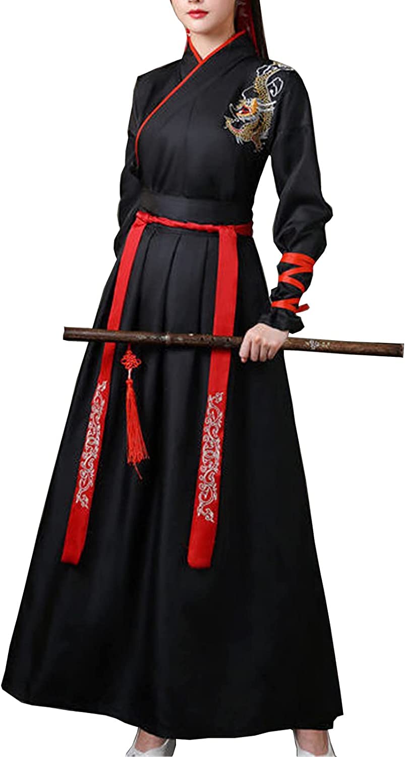 Lazutom Women's Chinese Hanfu Dress Ancient Tang Dynasty Cosplay Women Martial Arts Fancy Dress