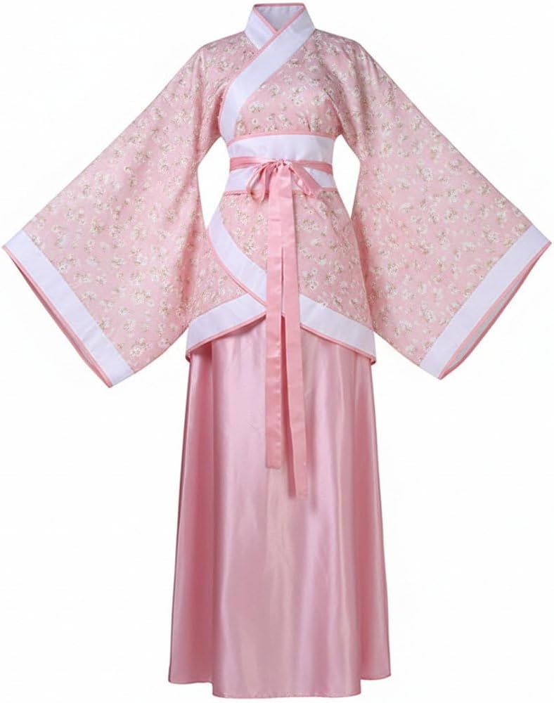 1set Chinese Ancient Hanfu, Traditional Tang Outfit Women Hanfu Dresses Long Sleeve Ancient Princess Performance Dance Dress