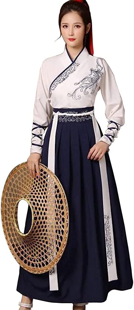 Lazutom Women's Chinese Hanfu Dress Ancient Tang Dynasty Cosplay Women Martial Arts Fancy Dress