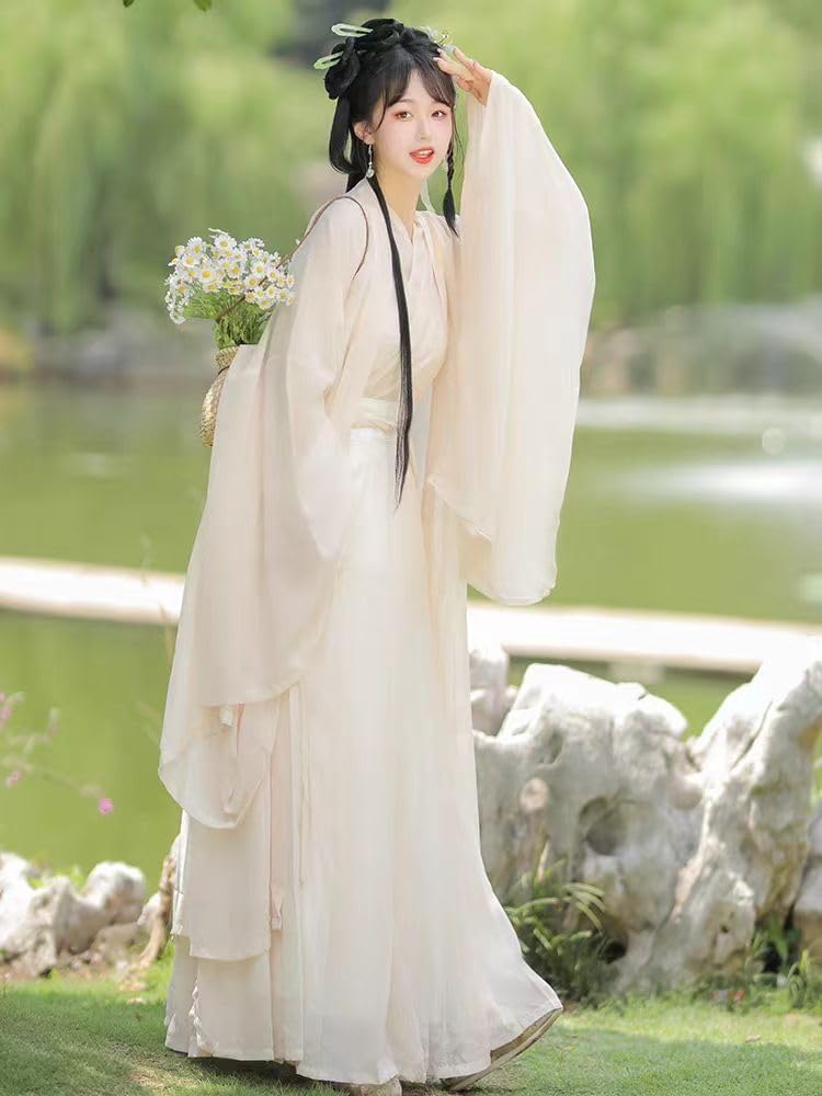 Chinese Hanfu Dress for Women Traditional Embroidered Clothing Elegant Hanfu Costume