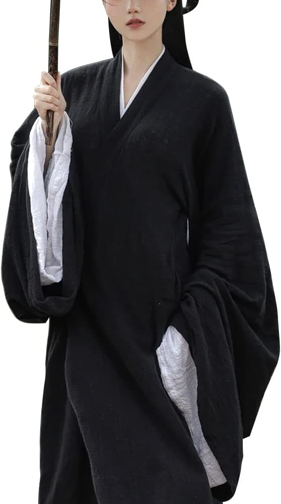 Deluxe Women's Hanfu Dress Traditional Chinese Ancient Costume Han Dynasty Wide Sleeve Long Robe Cross Collar Clothing Outfit