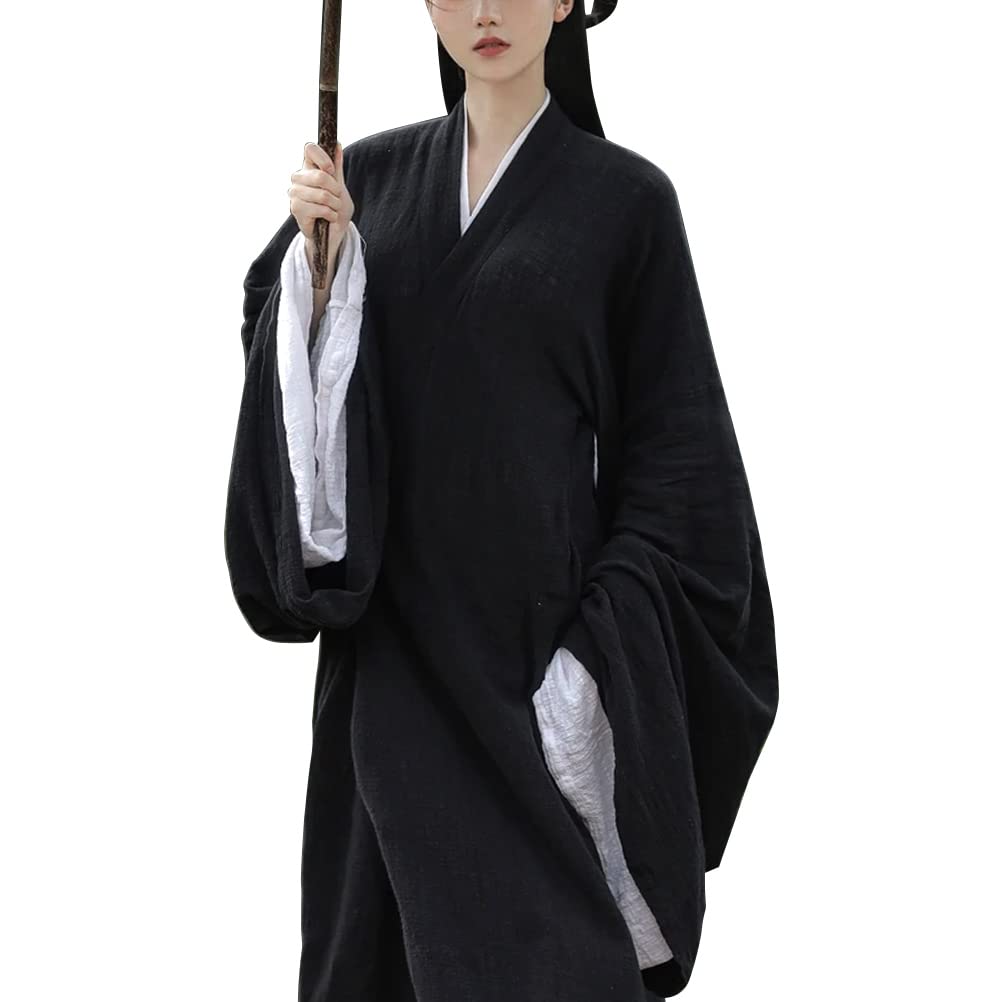 Deluxe Women's Hanfu Dress Traditional Chinese Ancient Costume Han Dynasty Wide Sleeve Long Robe Cross Collar Clothing Outfit