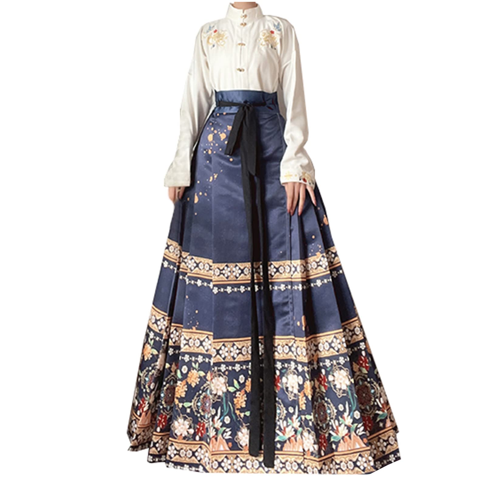 Women's Ancient Chinese Hanfu Dress Stand-up Collar Traditional Cosplay Outfit