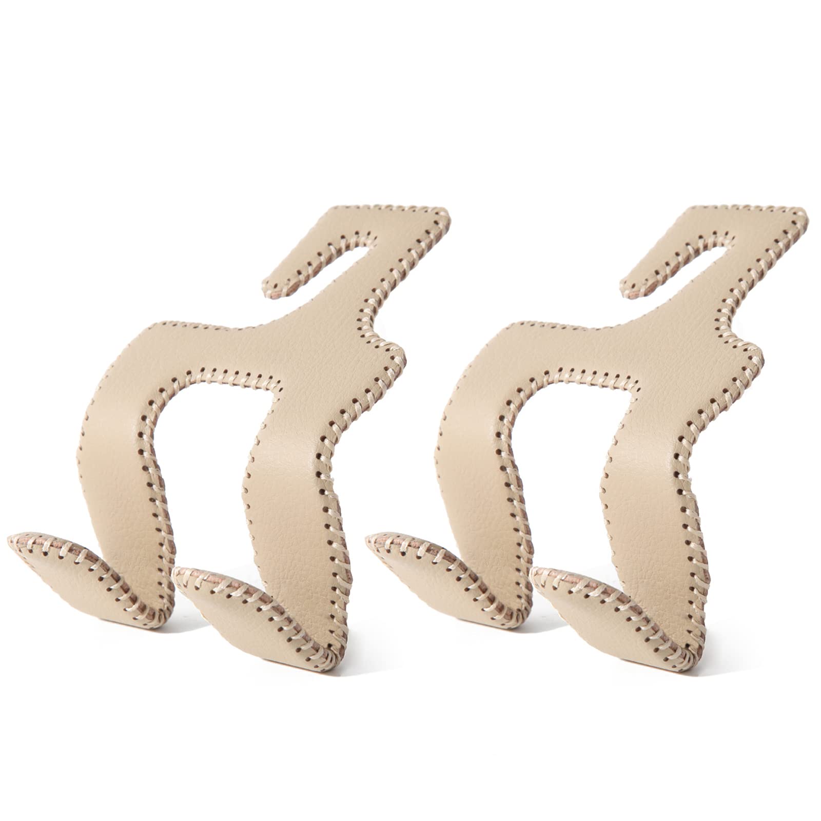 【2021 Upgraded】 Car Purse Hook, 2 in 1 Car Seat Headrest Hooks Durable Hanger Storage Holder Leather Organizer for Hanging Grocery Bags, 1 Pack, Black