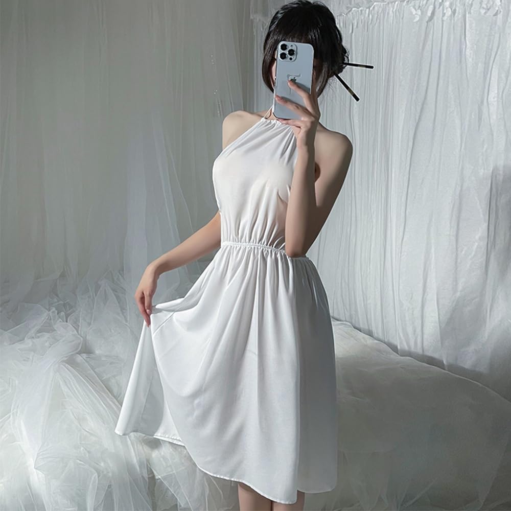 Ladies' Chinese ancient style dress cosplay sexy cheongsam Japanese dancer slit chiffon lingerie