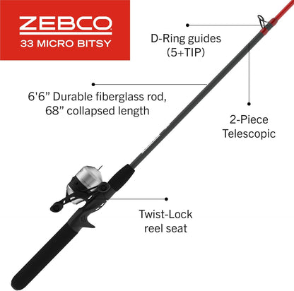 ZebcoProstaff Spincast Combo