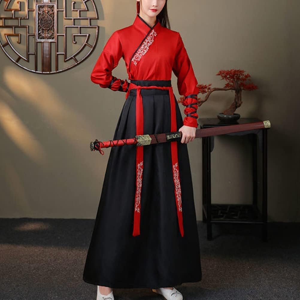 Lazutom Women's Chinese Hanfu Dress Ancient Tang Dynasty Cosplay Women Martial Arts Fancy Dress