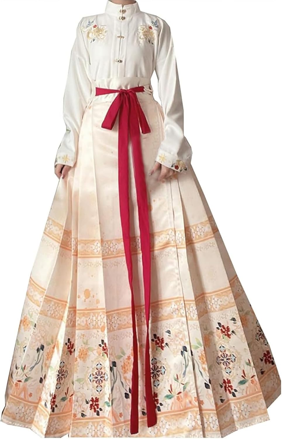 Women's Ancient Chinese Hanfu Dress Stand-up Collar Traditional Cosplay Outfit