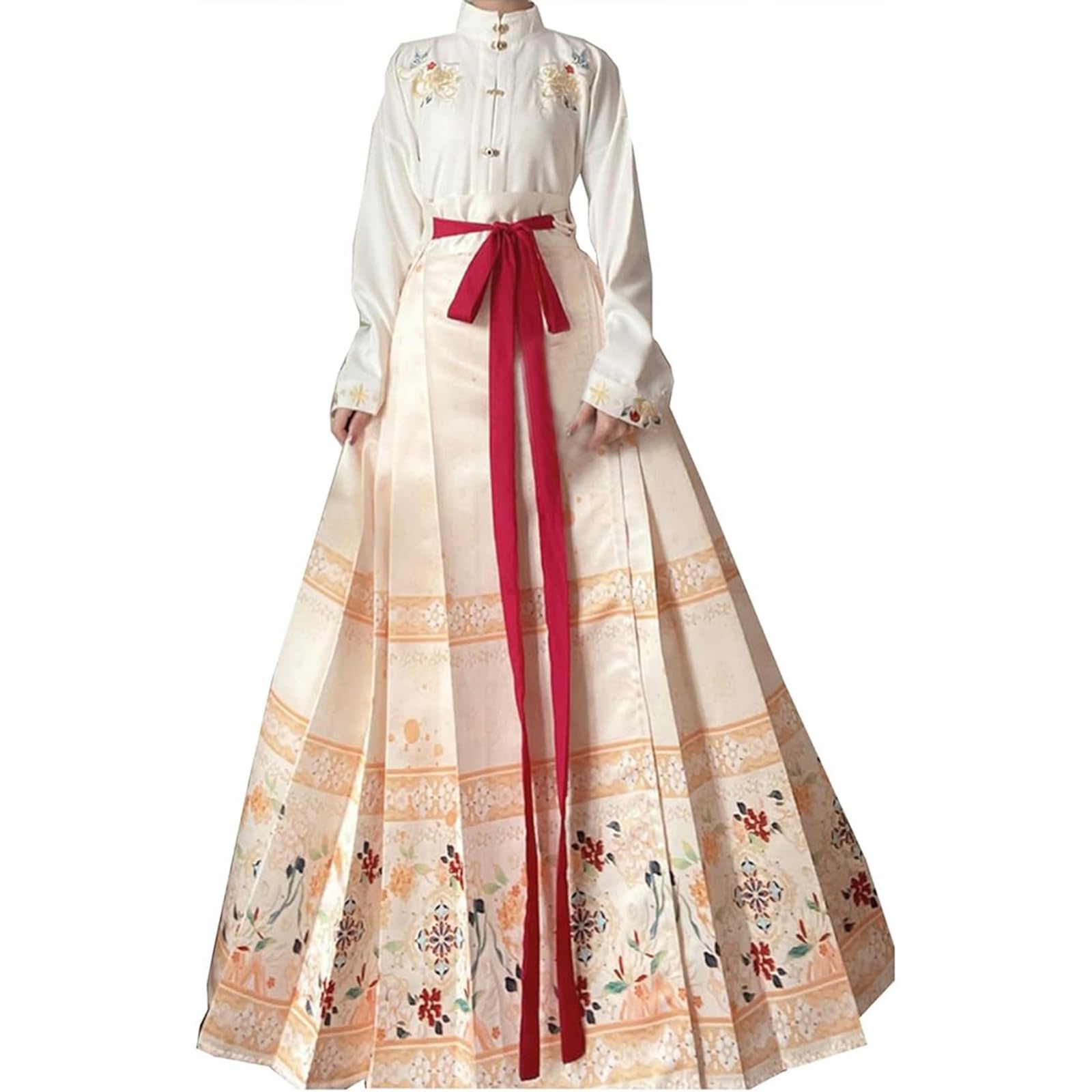 Women's Ancient Chinese Hanfu Dress Stand-up Collar Traditional Cosplay Outfit