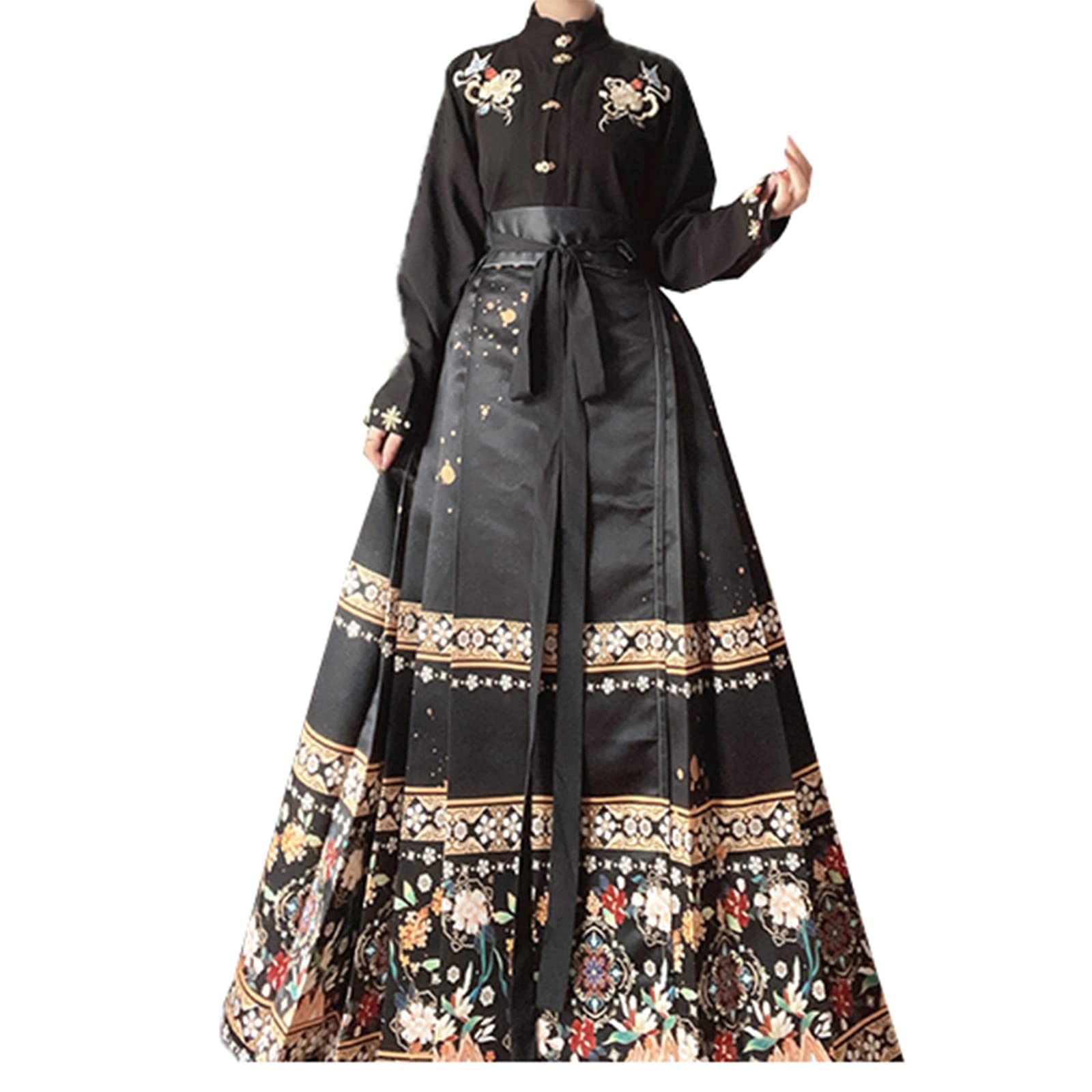 Women's Ancient Chinese Hanfu Dress Stand-up Collar Traditional Cosplay Outfit