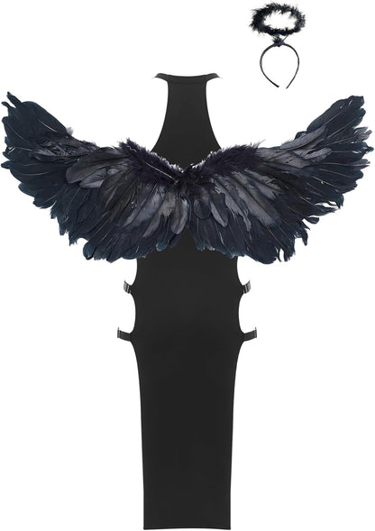 YEAHDOR 3 PCS Women Sleeveless Sides Split Cheongsam Bodycon Dress Cosplay Costume Sexy Lingerie Nightgown