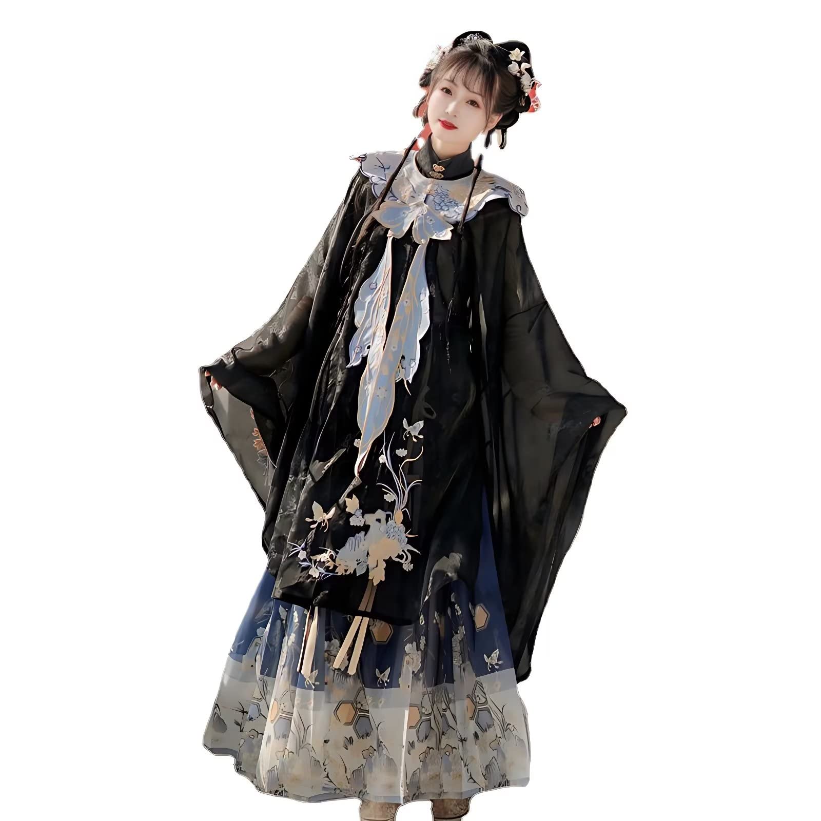 Chinese Hanfu Dress for Women, Traditional and Elegant Ancient Dynasty Cosplay Costume with Embroidered Skirt