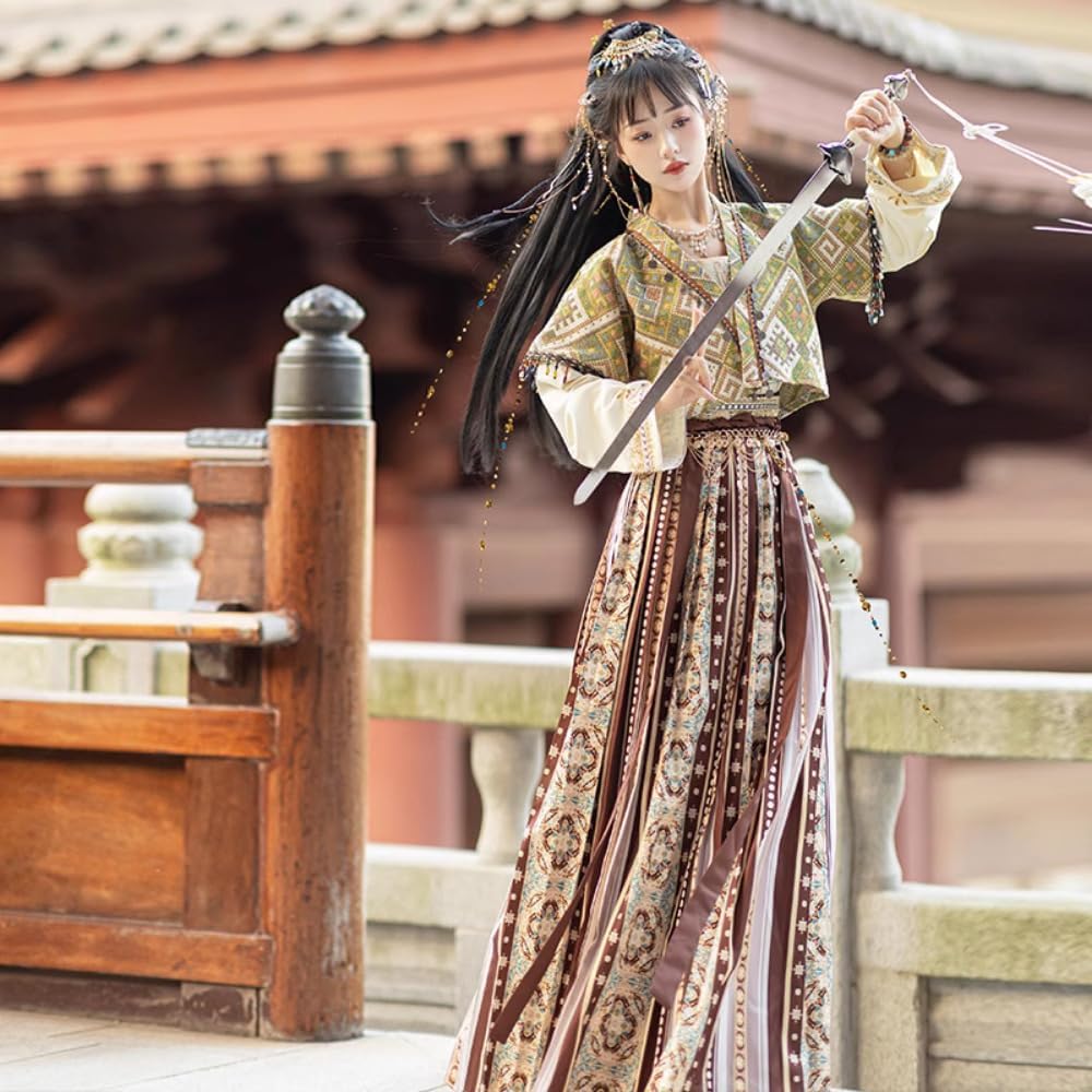 Dunhuang Exotic Style Tang Style Jiaozi Hanfu Female Daily Autumn and Winter