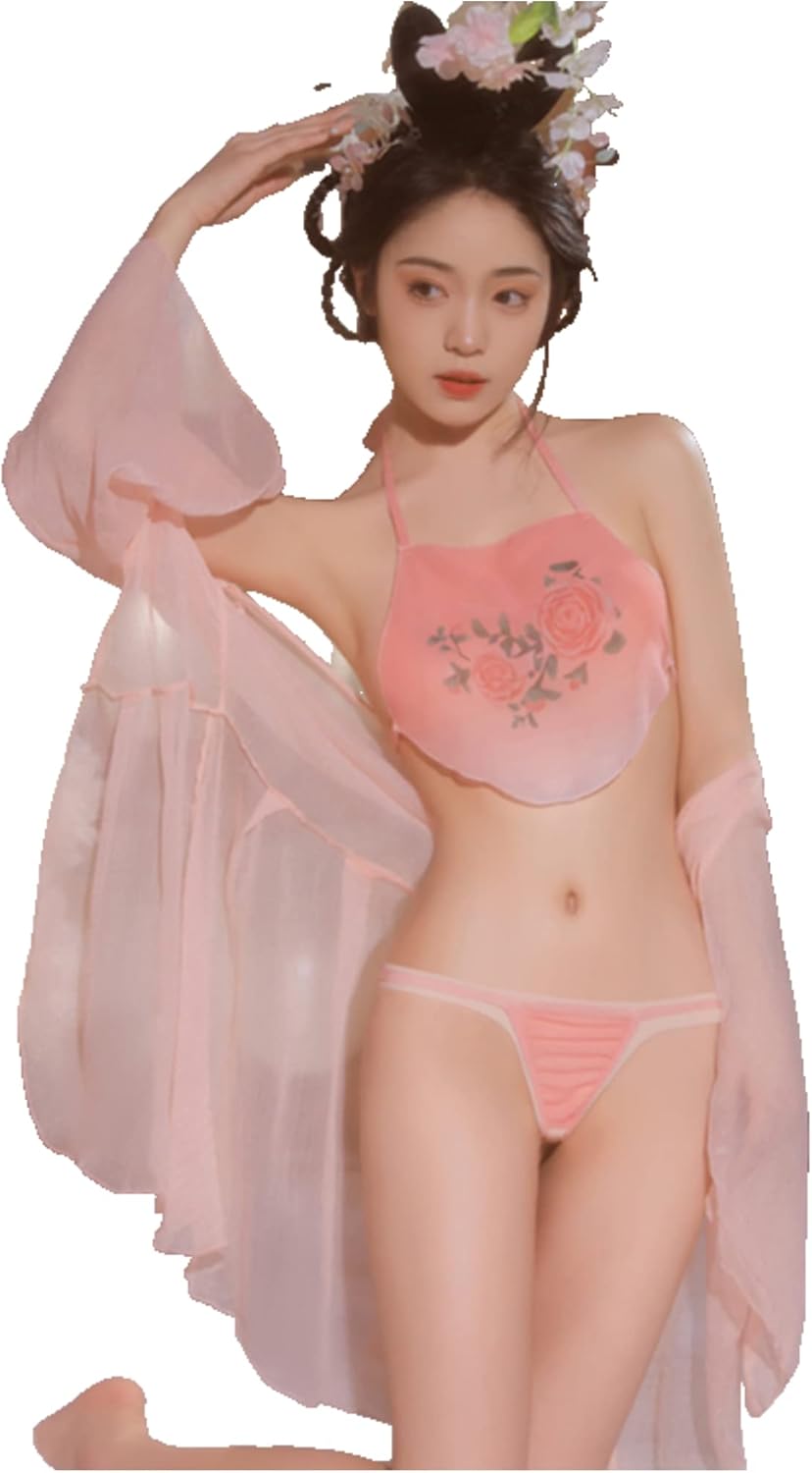 AGJGFM Women's Sexy Chinese cheongsam Oriental costume traditional elegant costume Tang Dynasty Hanfu