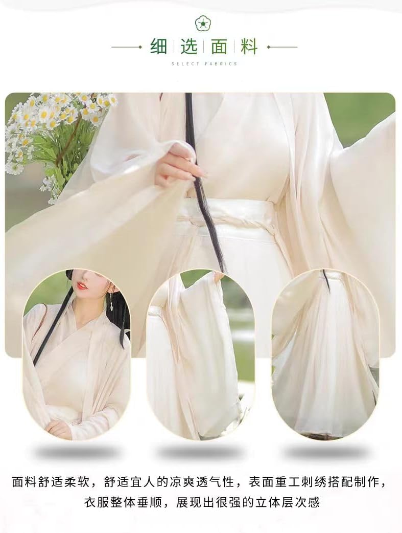 Chinese Hanfu Dress for Women Traditional Embroidered Clothing Elegant Hanfu Costume