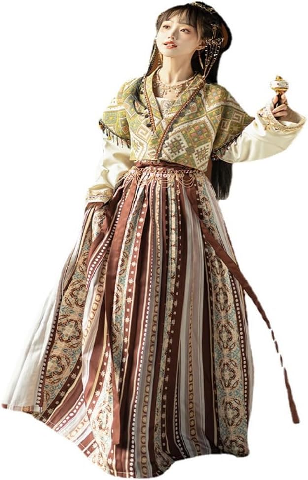 Dunhuang Exotic Style Tang Style Jiaozi Hanfu Female Daily Autumn and Winter