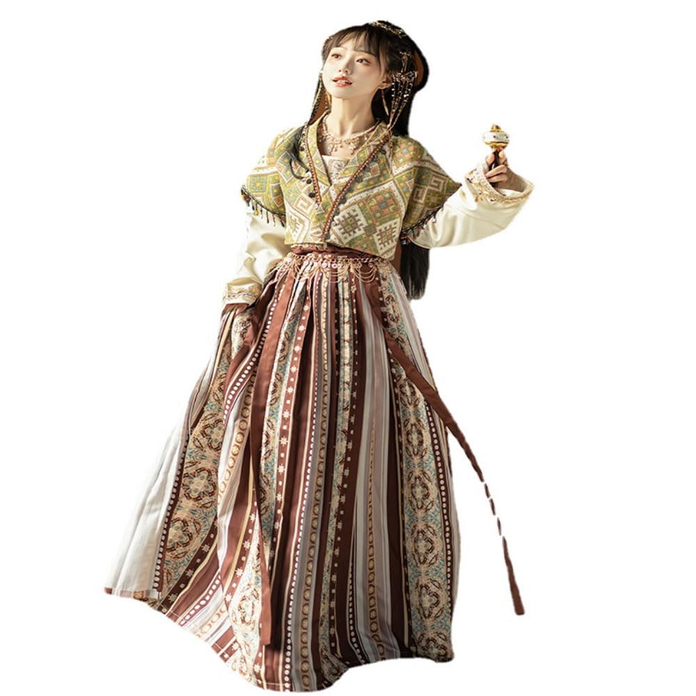 Dunhuang Exotic Style Tang Style Jiaozi Hanfu Female Daily Autumn and Winter