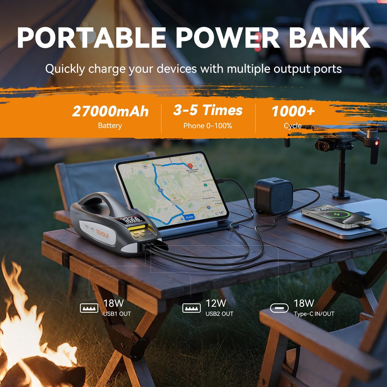 6000A Heavy Duty Jumper Starter with Sturdy Case