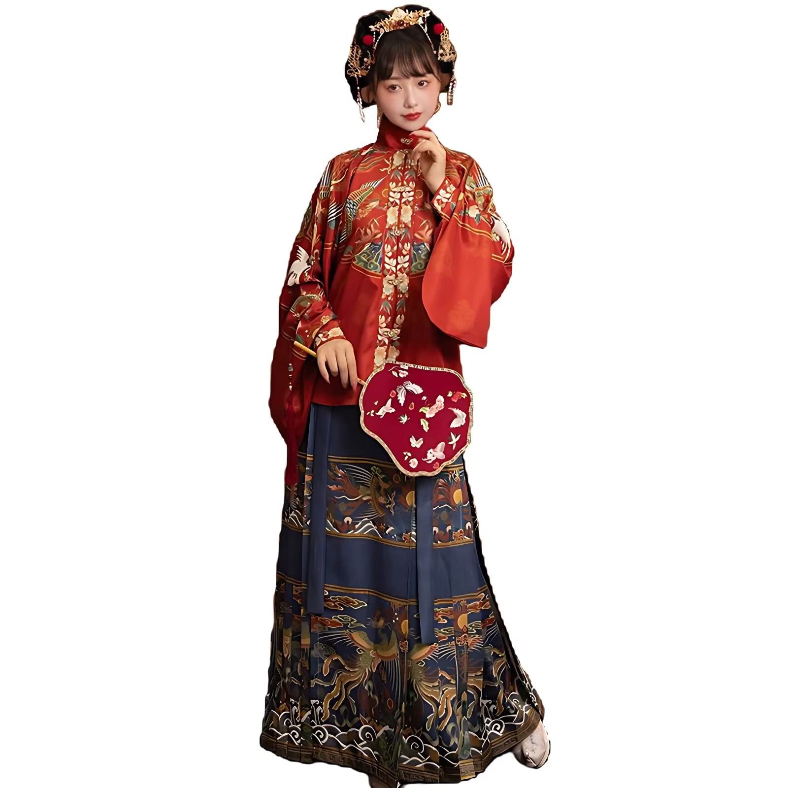 Chinese Hanfu Dress for Women, Traditional and Elegant Ancient Dynasty Cosplay Costume with Embroidered Skirt