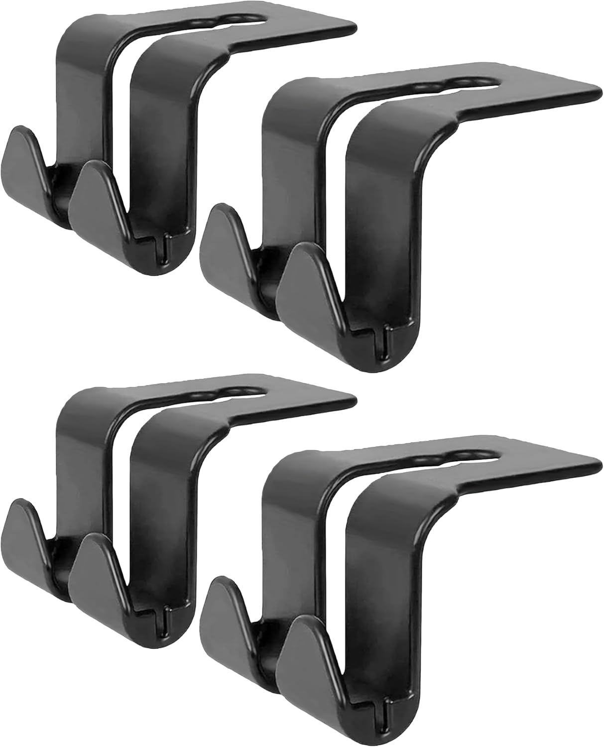 4 Pack Metal Purse Hook for Car, Universal Auto Seat Headrest Hook Hangers Organizer for Car Handbag Clothes Coats Grocery Bags