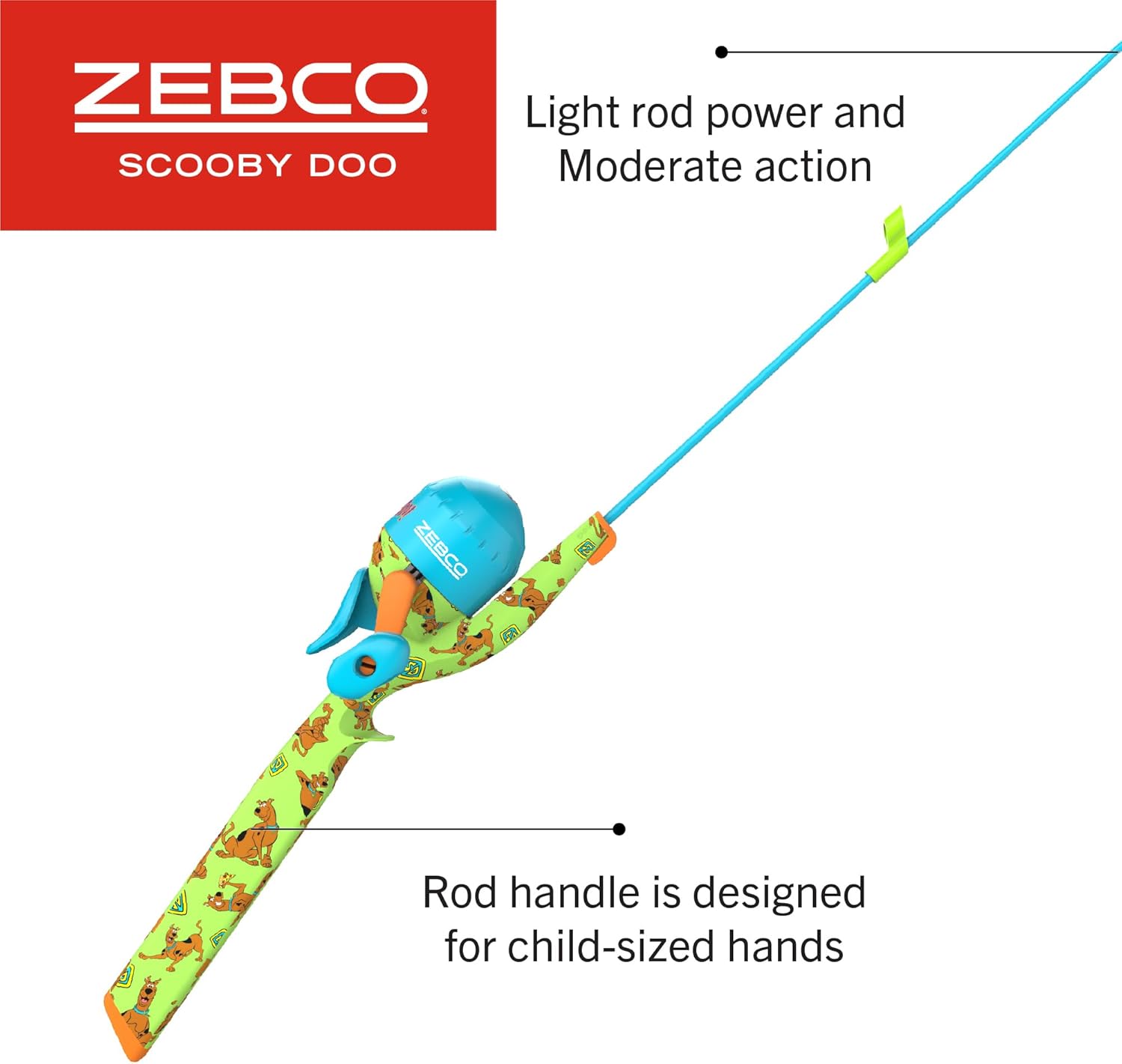 Zebco Youth 29-Inch Floating Spincast Reel and Fishing Rod Combo, Size 20 Reel, Pre-Spooled with 6-Pound Cajun Line