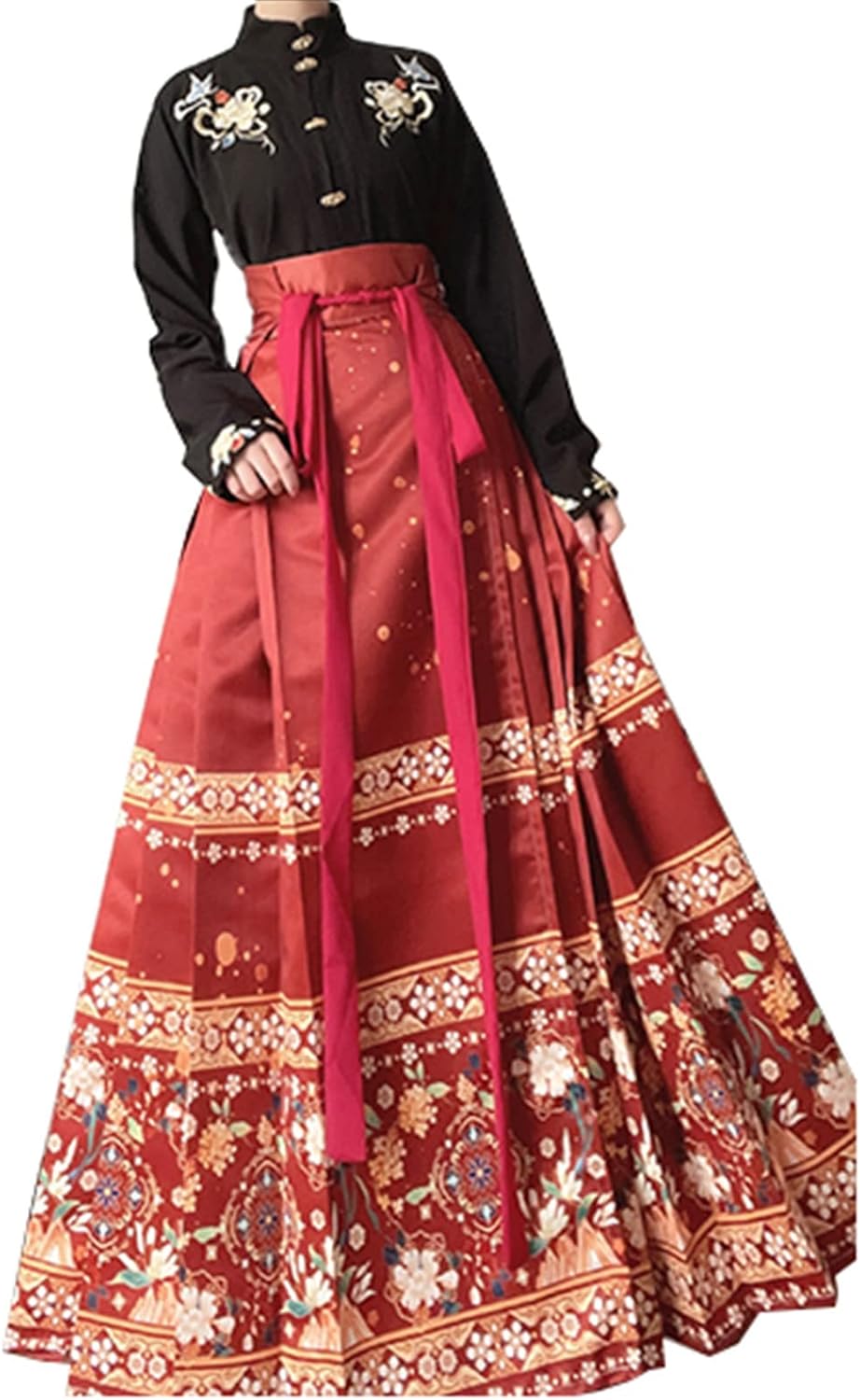 Women's Ancient Chinese Hanfu Dress Stand-up Collar Traditional Cosplay Outfit