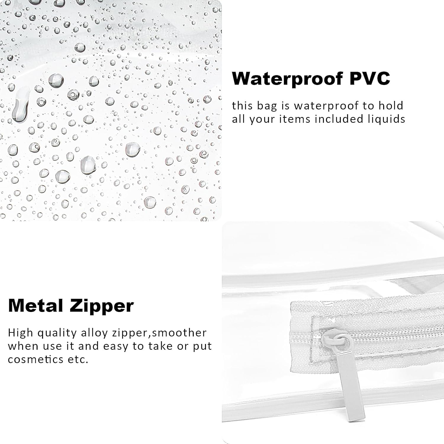 4 Pack Clear Makeup Bags, TSA Approved Toiletry Bag Car Organizer Travel Cosmetic Case Portable Travel Essentials Bags for Toiletries Clear Summer Beach Bag Carry on Airport Airline Compliant Bag