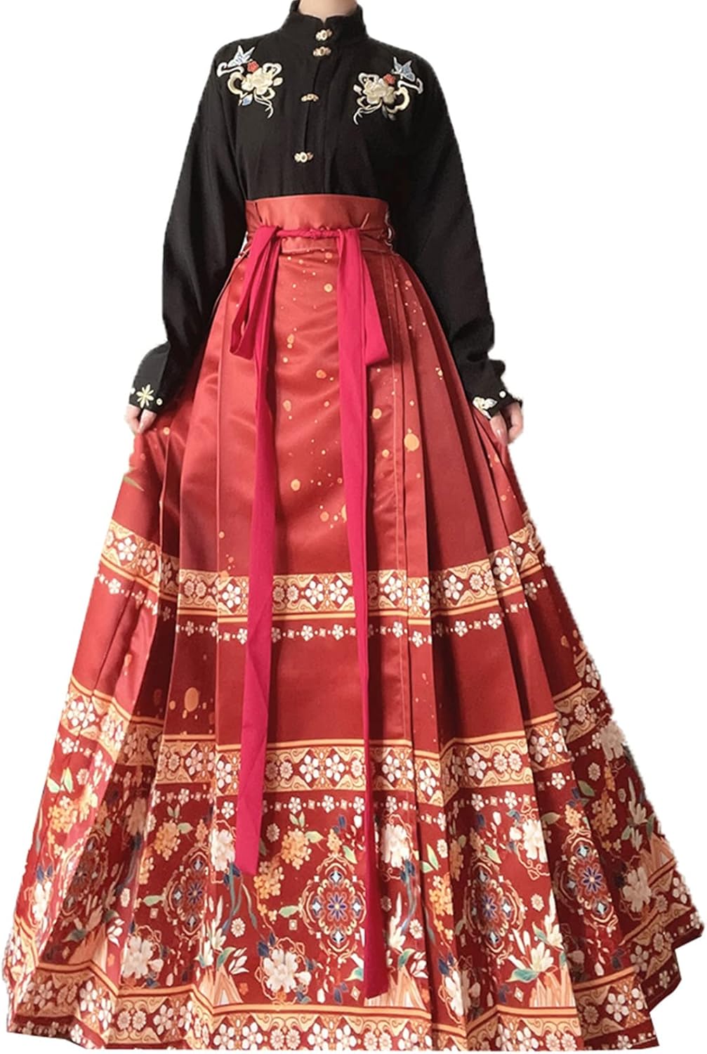 Women's Ancient Chinese Hanfu Dress Stand-up Collar Traditional Cosplay Outfit