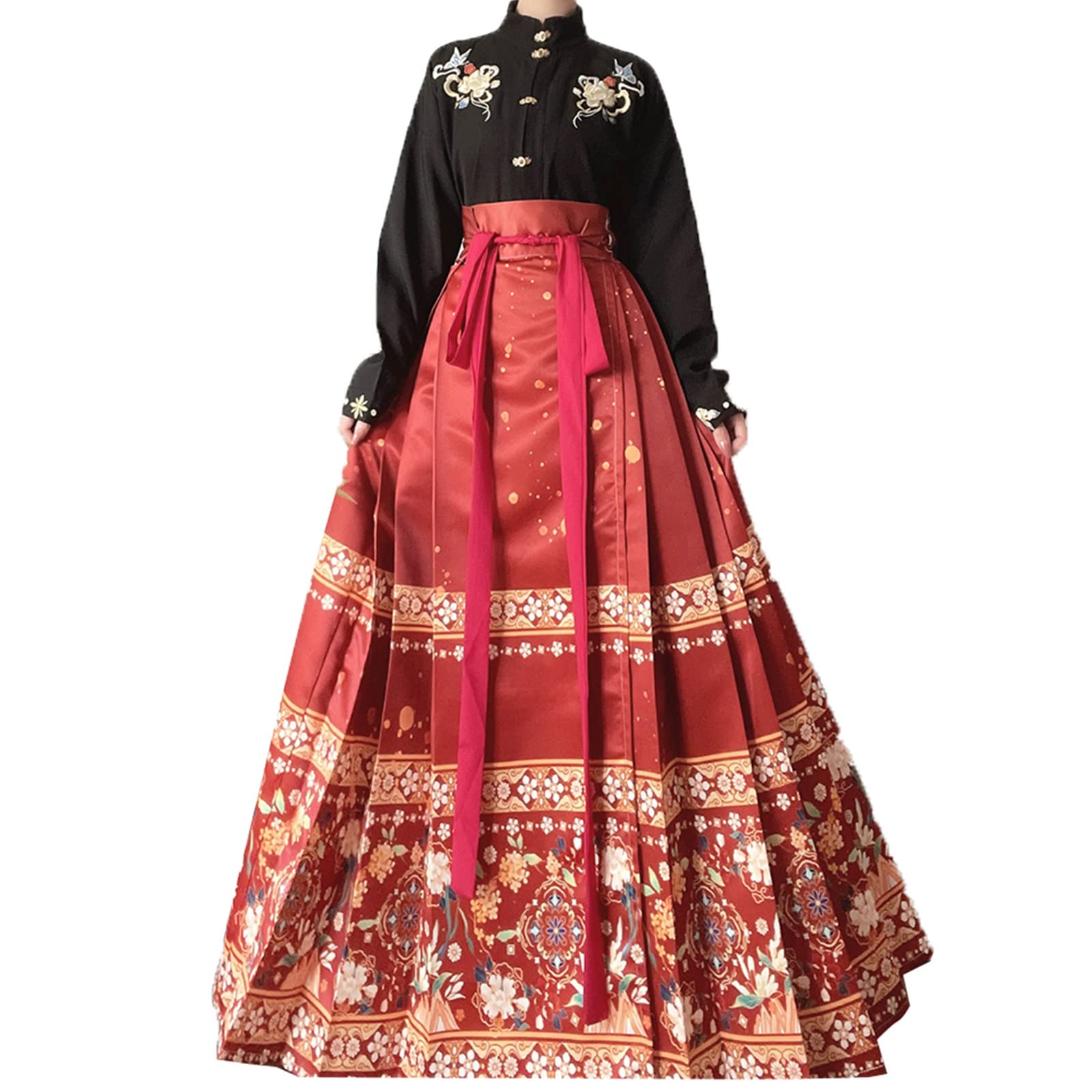 Women's Ancient Chinese Hanfu Dress Stand-up Collar Traditional Cosplay Outfit