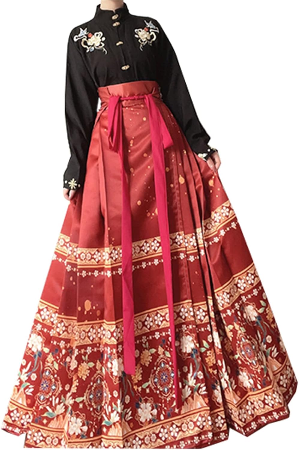 Women's Ancient Chinese Hanfu Dress Stand-up Collar Traditional Cosplay Outfit