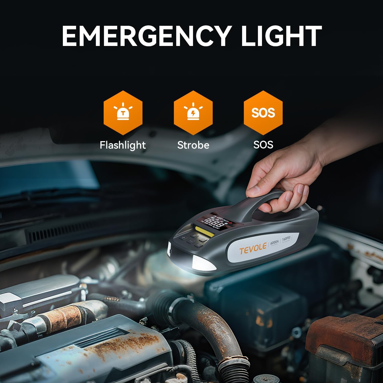 6000A Heavy Duty Jumper Starter with Sturdy Case