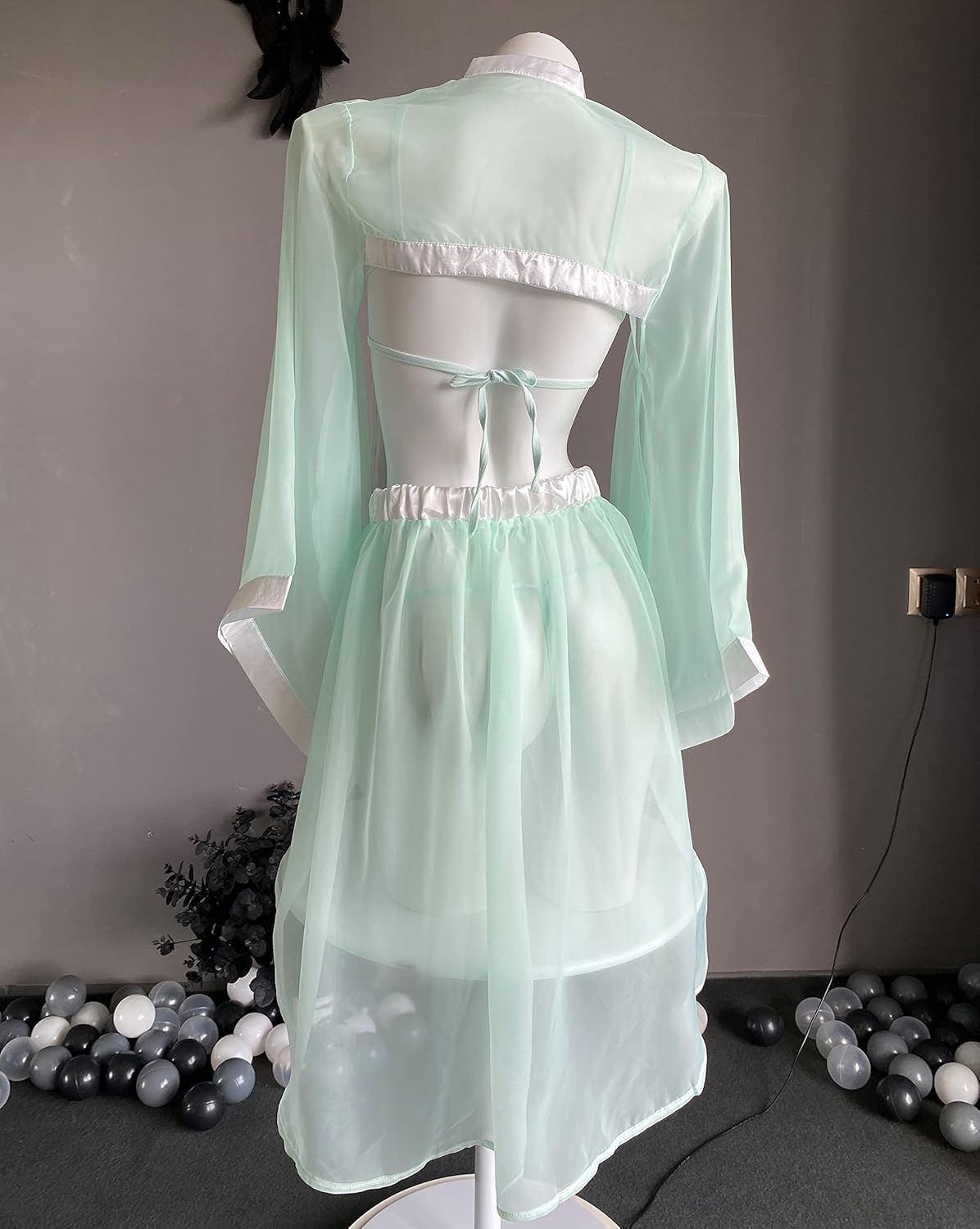 SINROYEE Women's Sexy Asian RolePlay Suit Cosplay Hanfu Cheongsam Dress Anime Lingerie Costumes