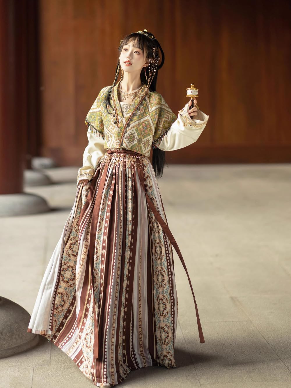 Dunhuang Exotic Style Tang Style Jiaozi Hanfu Female Daily Autumn and Winter