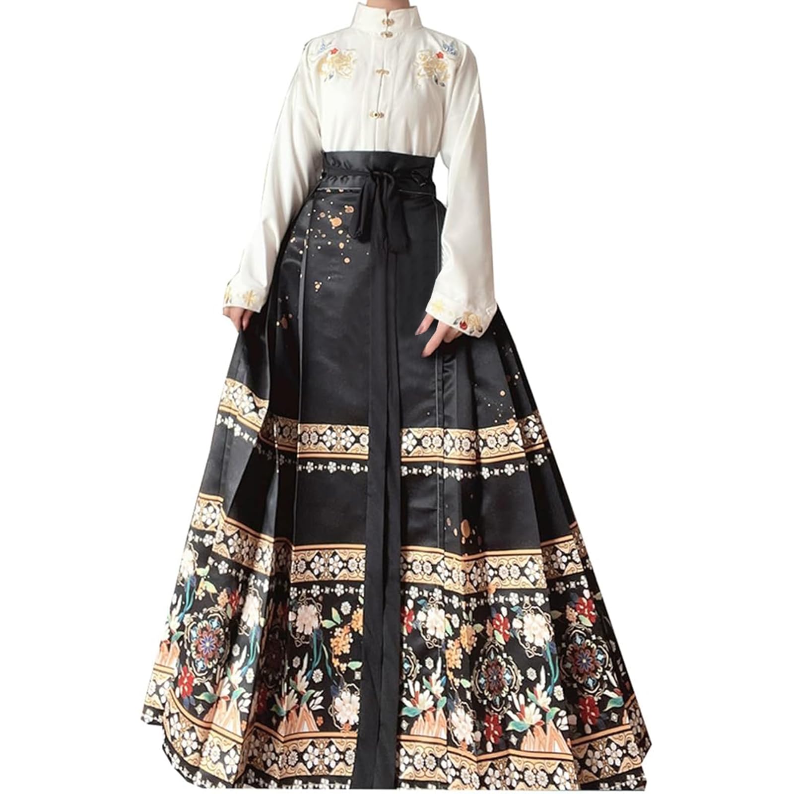 Women's Ancient Chinese Hanfu Dress Stand-up Collar Traditional Cosplay Outfit