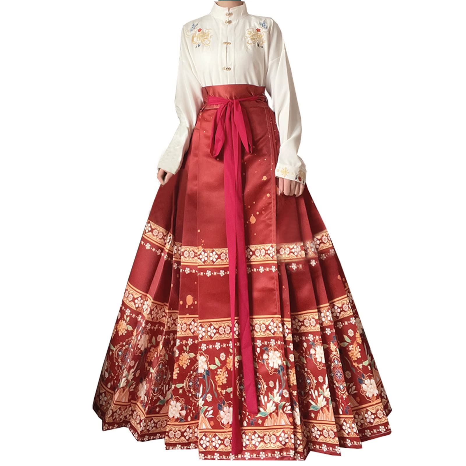 Women's Ancient Chinese Hanfu Dress Stand-up Collar Traditional Cosplay Outfit