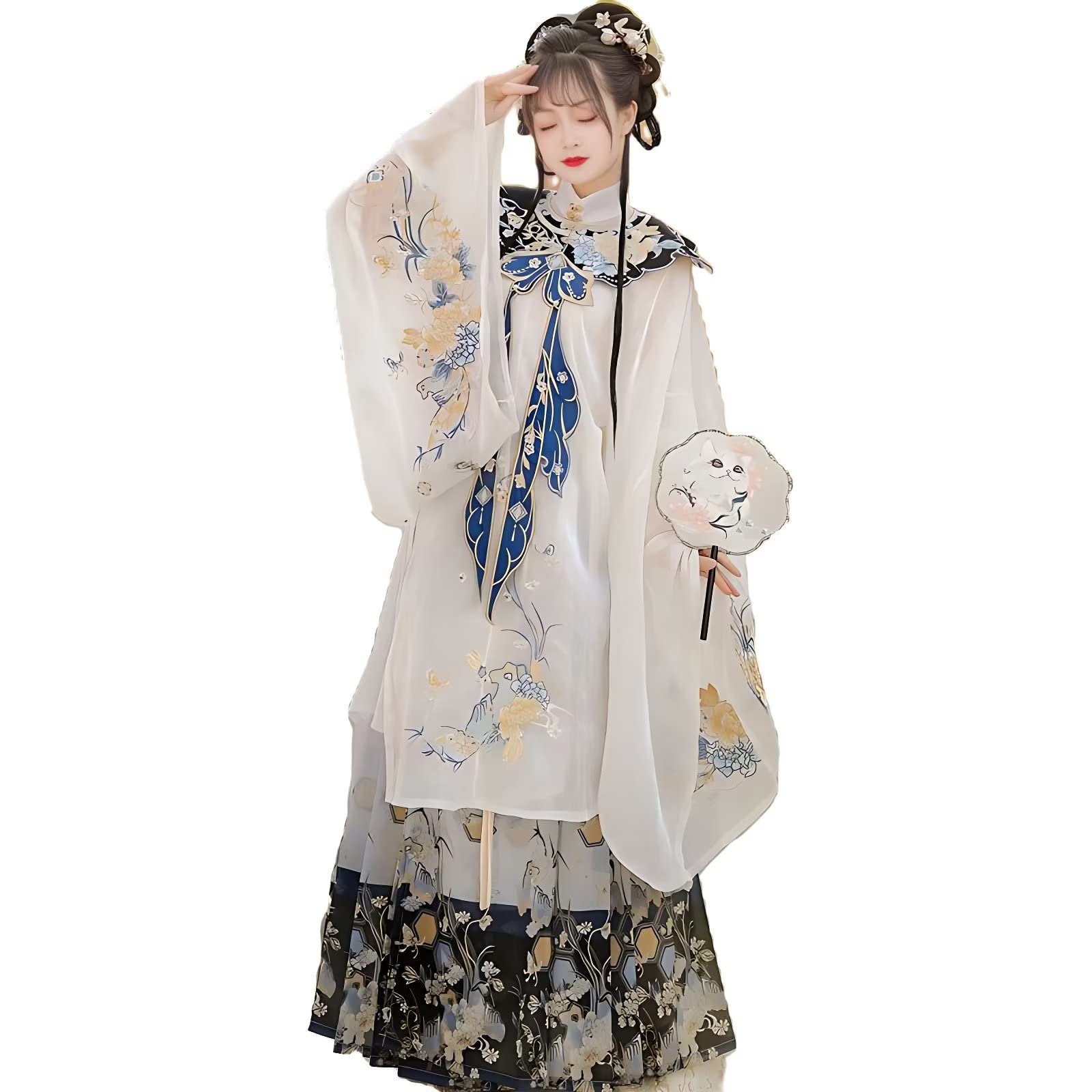 Chinese Hanfu Dress for Women, Traditional and Elegant Ancient Dynasty Cosplay Costume with Embroidered Skirt