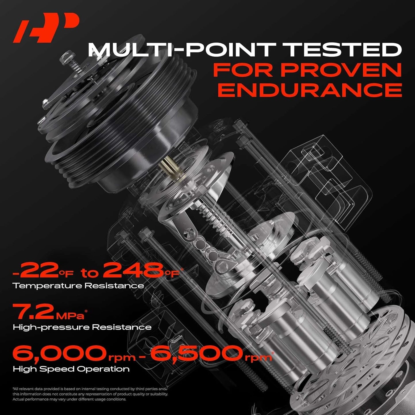 A-Premium Air Conditioner AC Compressor with Clutch Compatible with Volvo VAH 2011-2015, VHD 2008-2015, VNL 2008-2016, VNM 2008-2016 & Mack LEU MRU 2008-2015, 8.9L 10.8L 11.9L 12.1L 12.8L 14.9L 16.1L